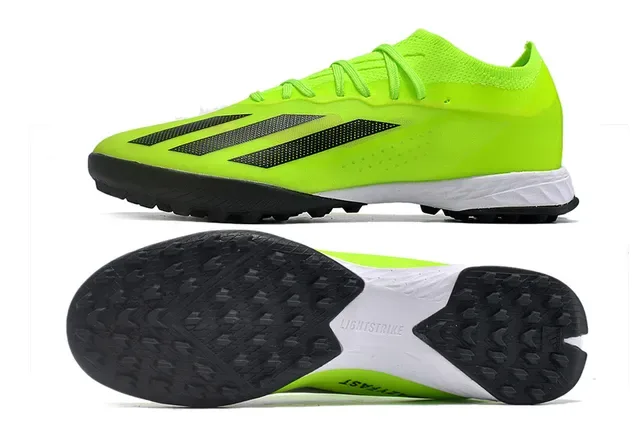 Adidas أصفر أسود Low-Cut Synthetic Upper Molded TPU Cage Turf أحذية كرة القدم 6