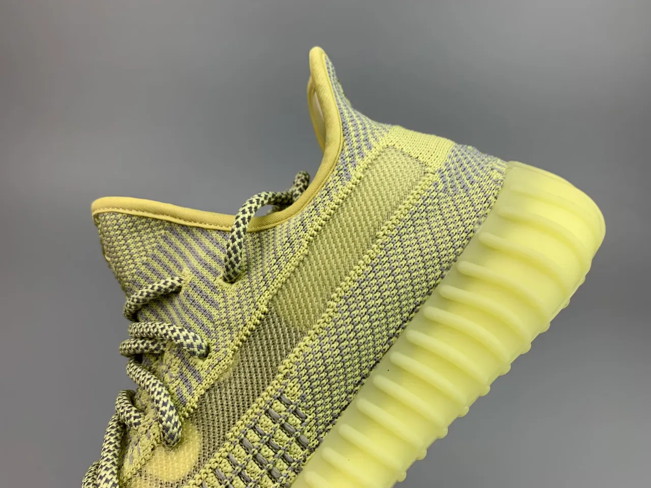 Adidas Sneakers Lifestyle Jaune Gris Knit Ribbed Boost Midsole 5