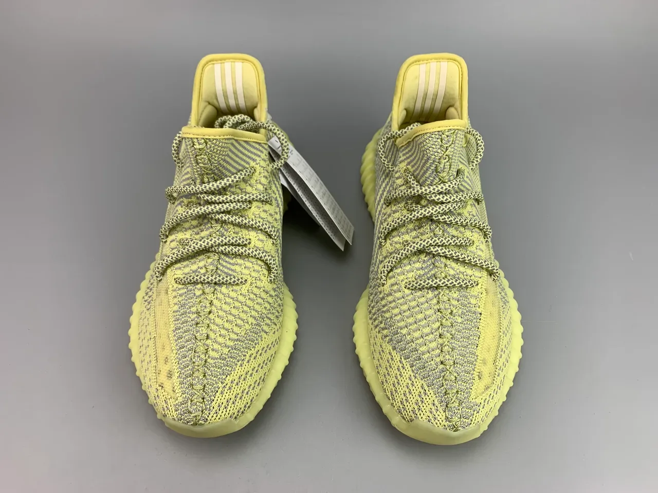 Adidas Sneakers Lifestyle Jaune Gris Knit Ribbed Boost Midsole 12