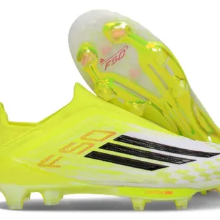 Adidas Jaune Blanc Bas Haut Ajustement Chaussette Néon Synthétique Tricoté Sol Ferme Chaussures de Football