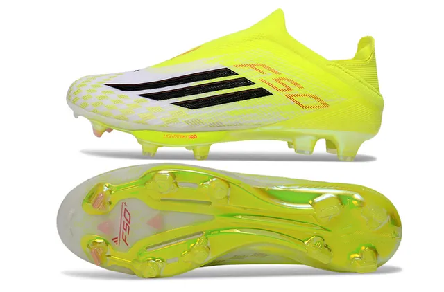 Adidas Amarelo Branco Baixo Ajuste Meia Superior Neón Sintético Tricô Solo Firme Sapatos de Futebol 5