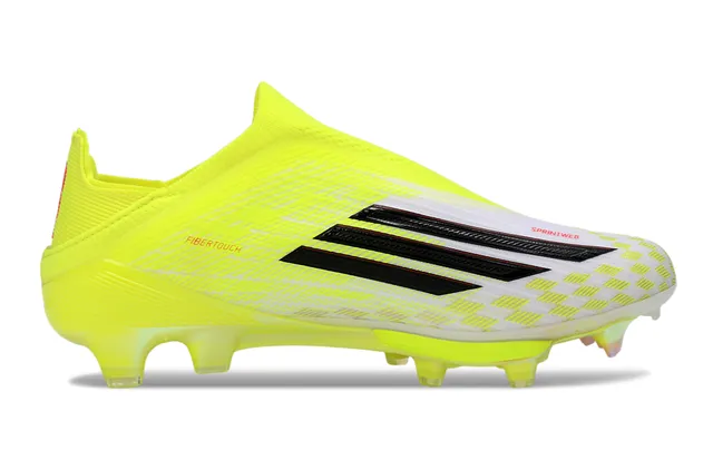 Adidas Amarelo Branco Baixo Ajuste Meia Superior Neón Sintético Tricô Solo Firme Sapatos de Futebol 7