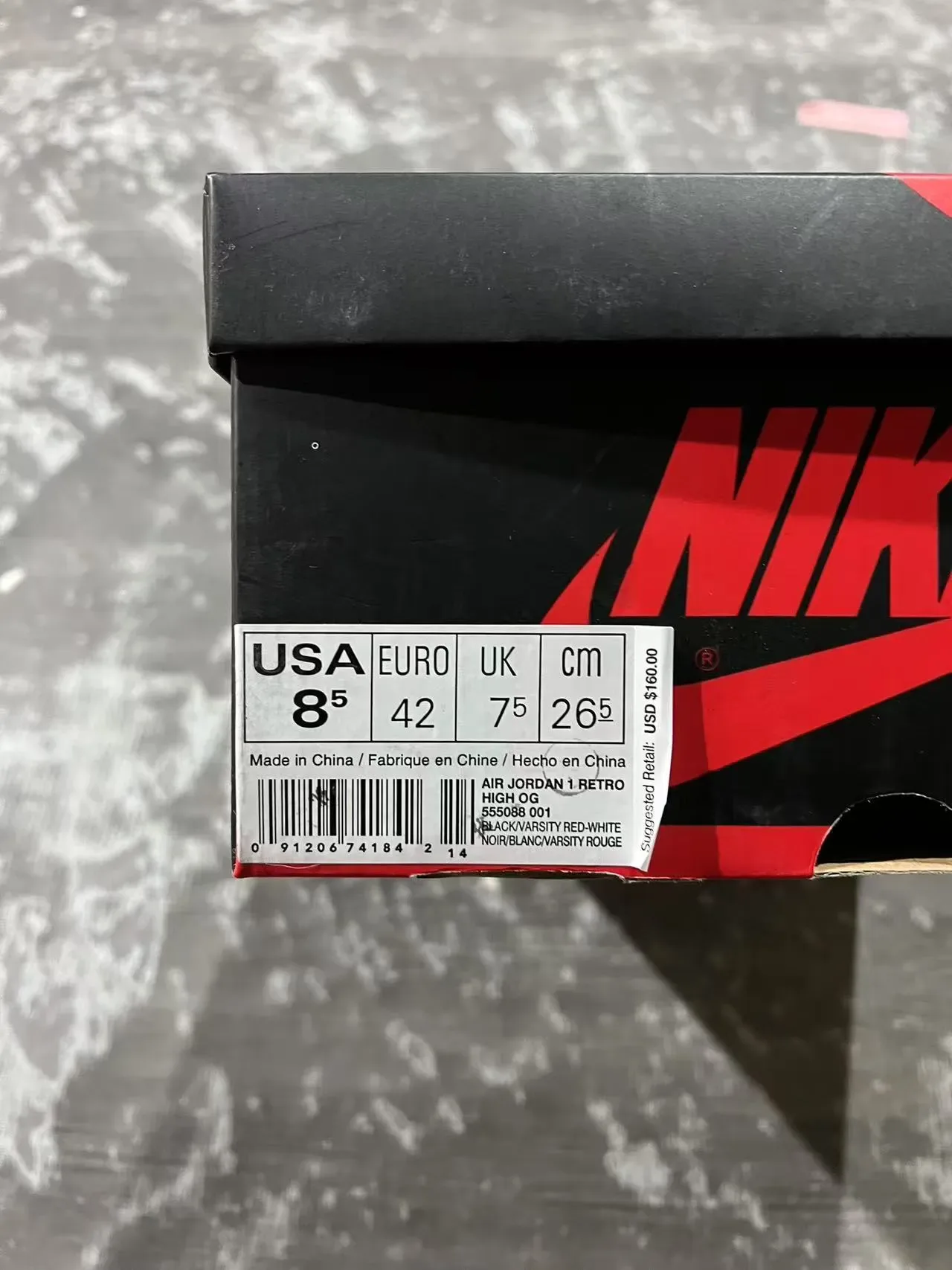 Air Jordan 1 Black University Red Tênis de Basquete 10
