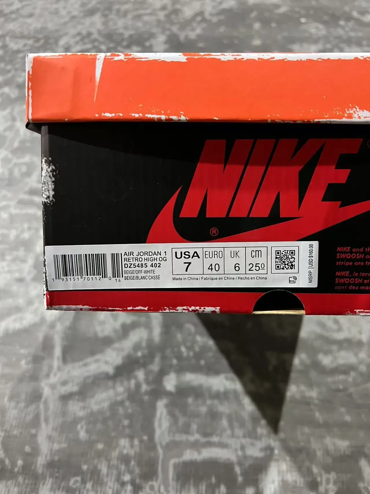 Air Jordan 1 नील सादा हाई टॉप चामडा এবং सिंथेटिक उपर बास्केटबॉल जुतो 10