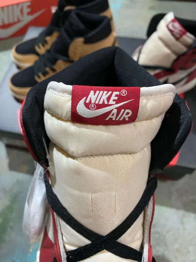 Air Jordan 1 Burdeos Blanco Negro Zapatos de Baloncesto 7