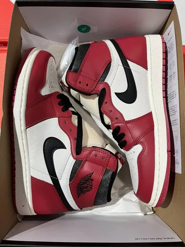 Air Jordan 1 Burdeos Blanco Negro Zapatos de Baloncesto 9