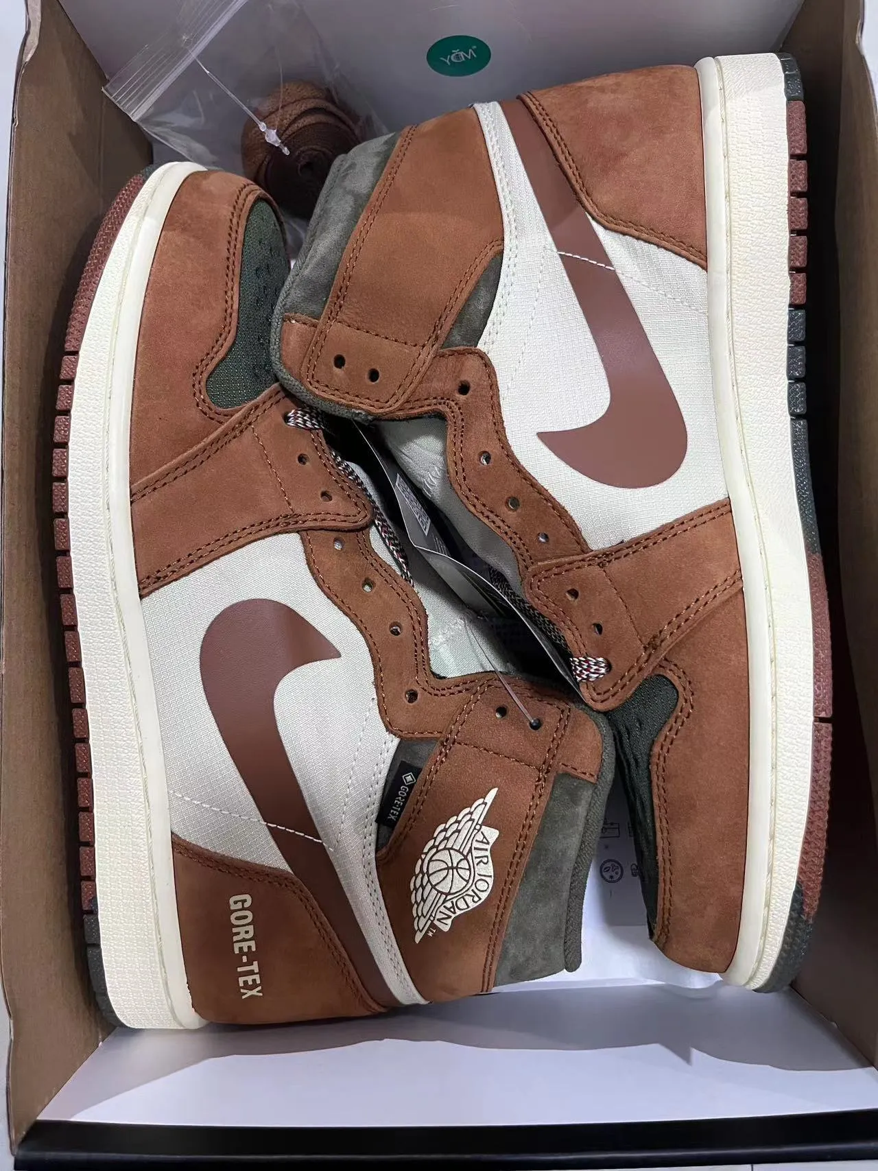 Zapatillas de baloncesto Air Jordan 1 High GORE-TEX marrón oliva 12