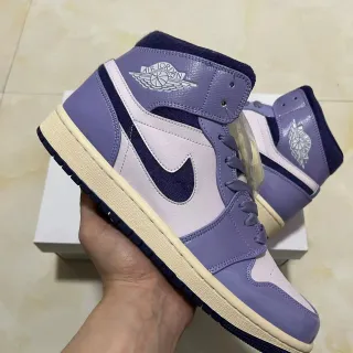 Air Jordan 1 High 薰衣草紫 海军蓝 篮球鞋