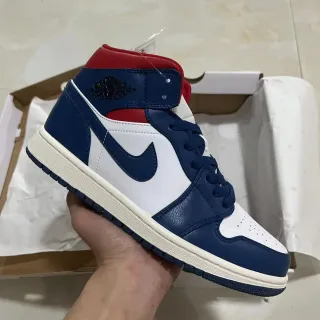 Air Jordan 1 High Navy White Red أحذية كرة السلة