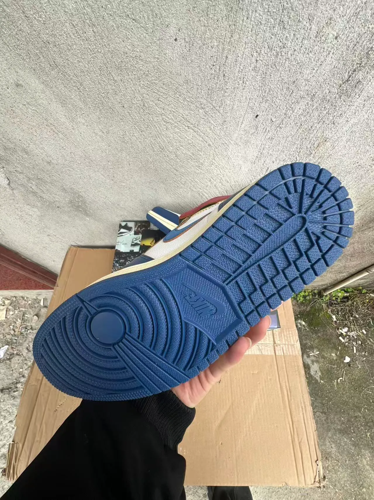 Air Jordan 1 Union Los Angeles Navy White Red Tênis de Basquete 6