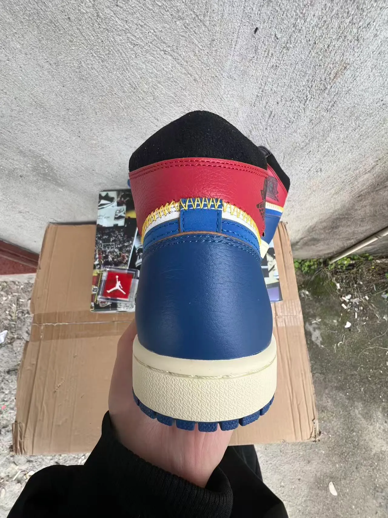 Air Jordan 1 Union Los Angeles Navy White Red Tênis de Basquete 8