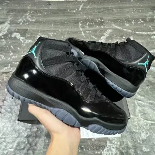 Air Jordan 11 काला फ़िरोज़ा Jumpman बास्केटबॉल जूते