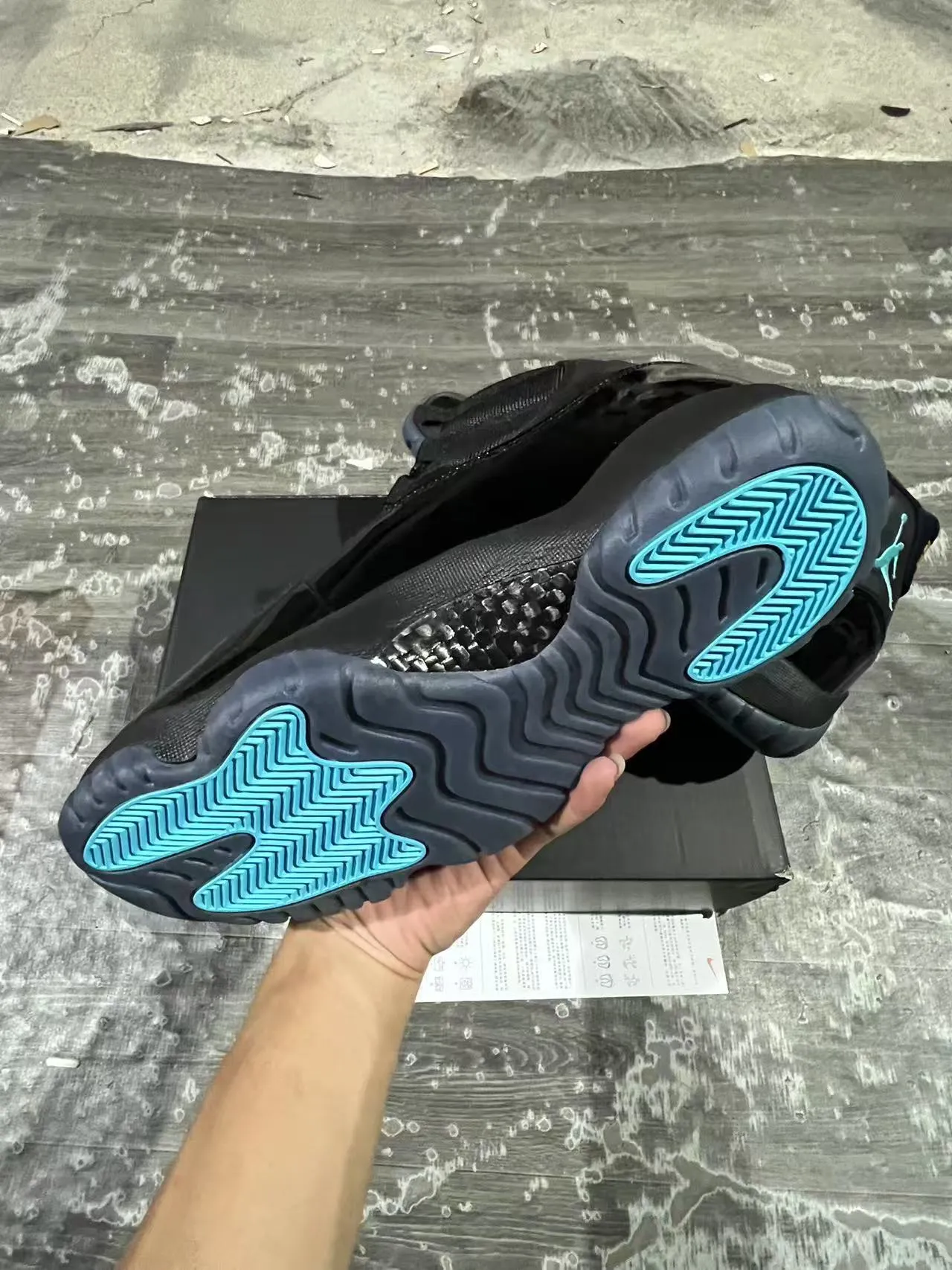 Tênis de basquete Air Jordan 11 Jumpman preto turquesa 6
