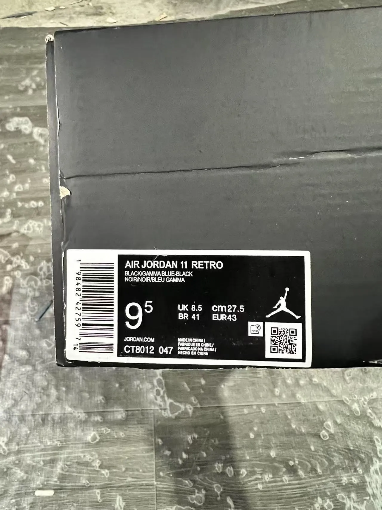 Tênis de basquete Air Jordan 11 Jumpman preto turquesa 10