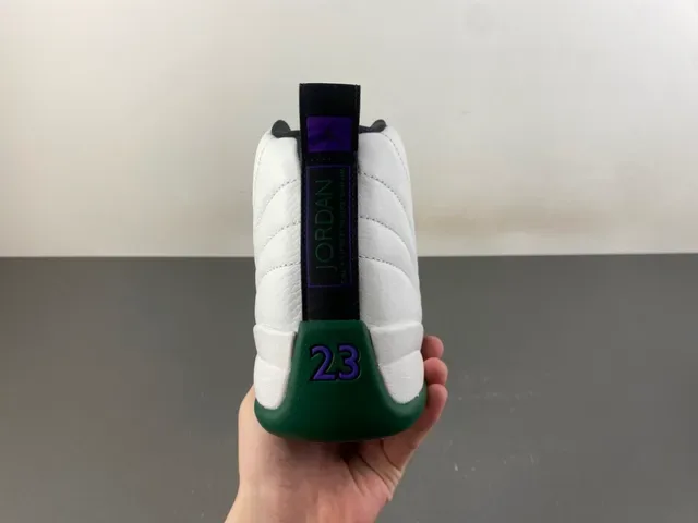 Air Jordan 12 সাদা সবুজ বাস্কেটবল জুতা 4