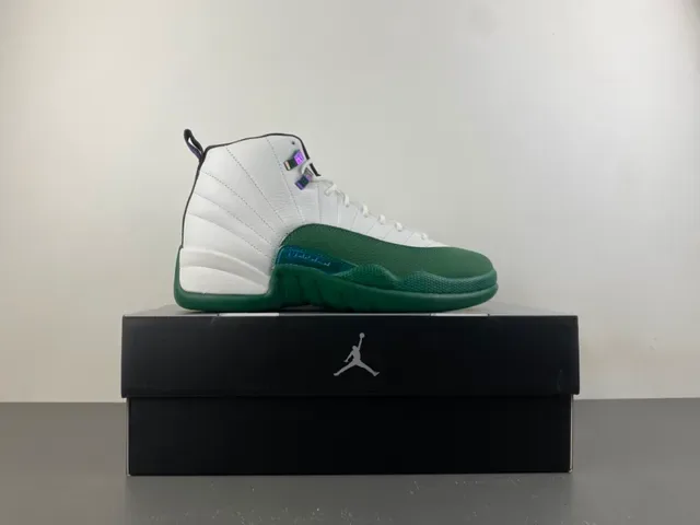 Air Jordan 12 সাদা সবুজ বাস্কেটবল জুতা 16