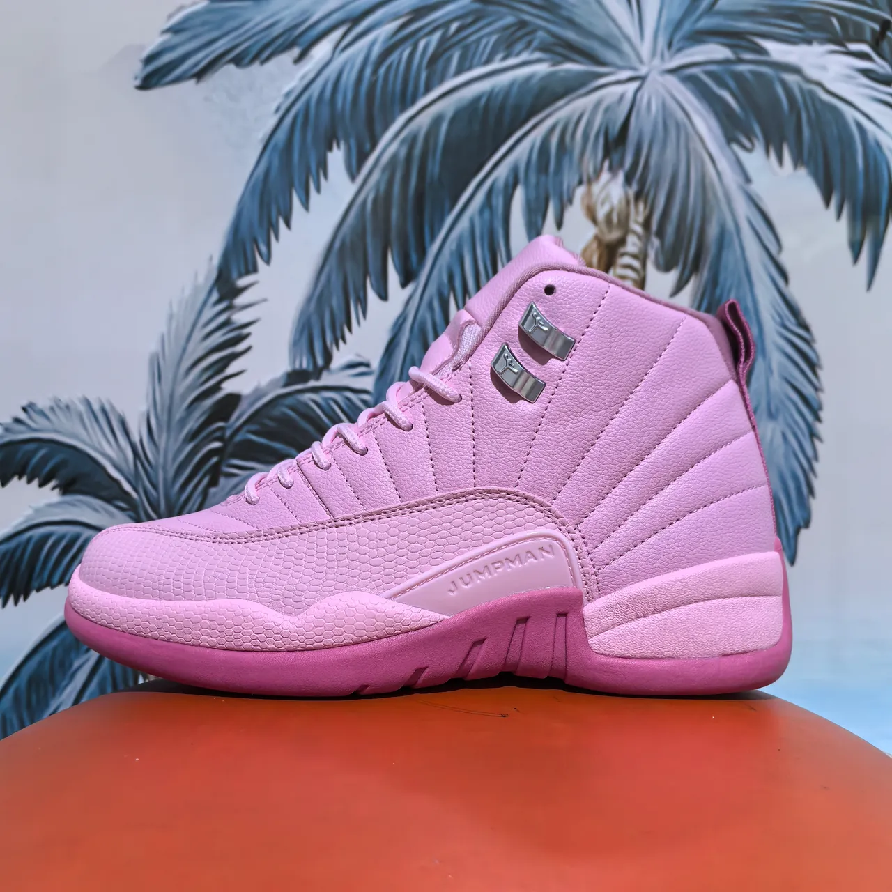 Zapatillas de baloncesto Air Jordan 12 de piel de serpiente blanco y morado 5
