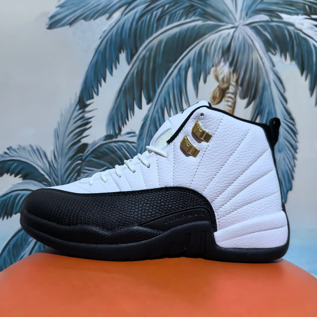 Zapatillas de baloncesto Air Jordan 12 de piel de serpiente blanco y morado 7