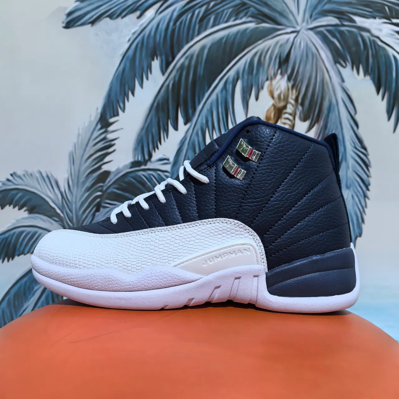 Zapatillas de baloncesto Air Jordan 12 de piel de serpiente blanco y morado 10