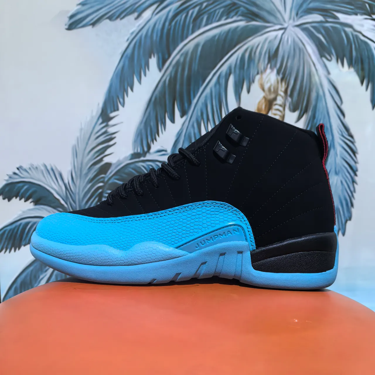 Zapatillas de baloncesto Air Jordan 12 de piel de serpiente blanco y morado 14