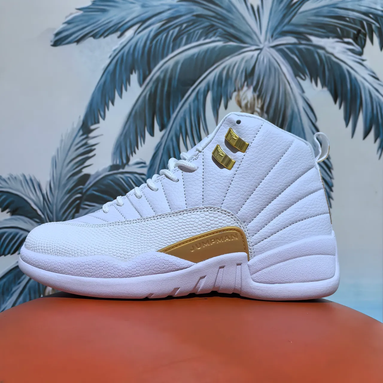 Zapatillas de baloncesto Air Jordan 12 de piel de serpiente blanco y morado 20