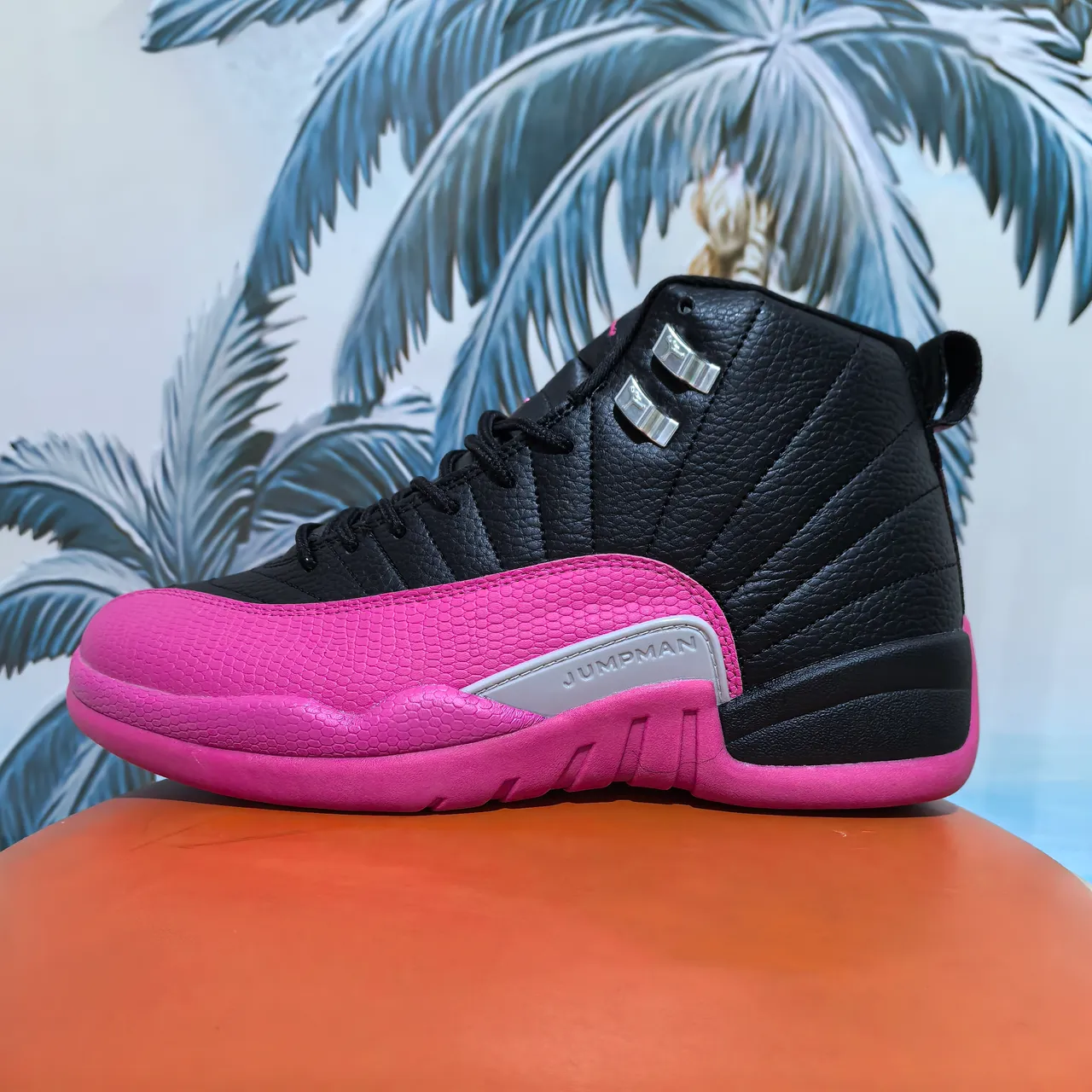 Zapatillas de baloncesto Air Jordan 12 de piel de serpiente blanco y morado 22