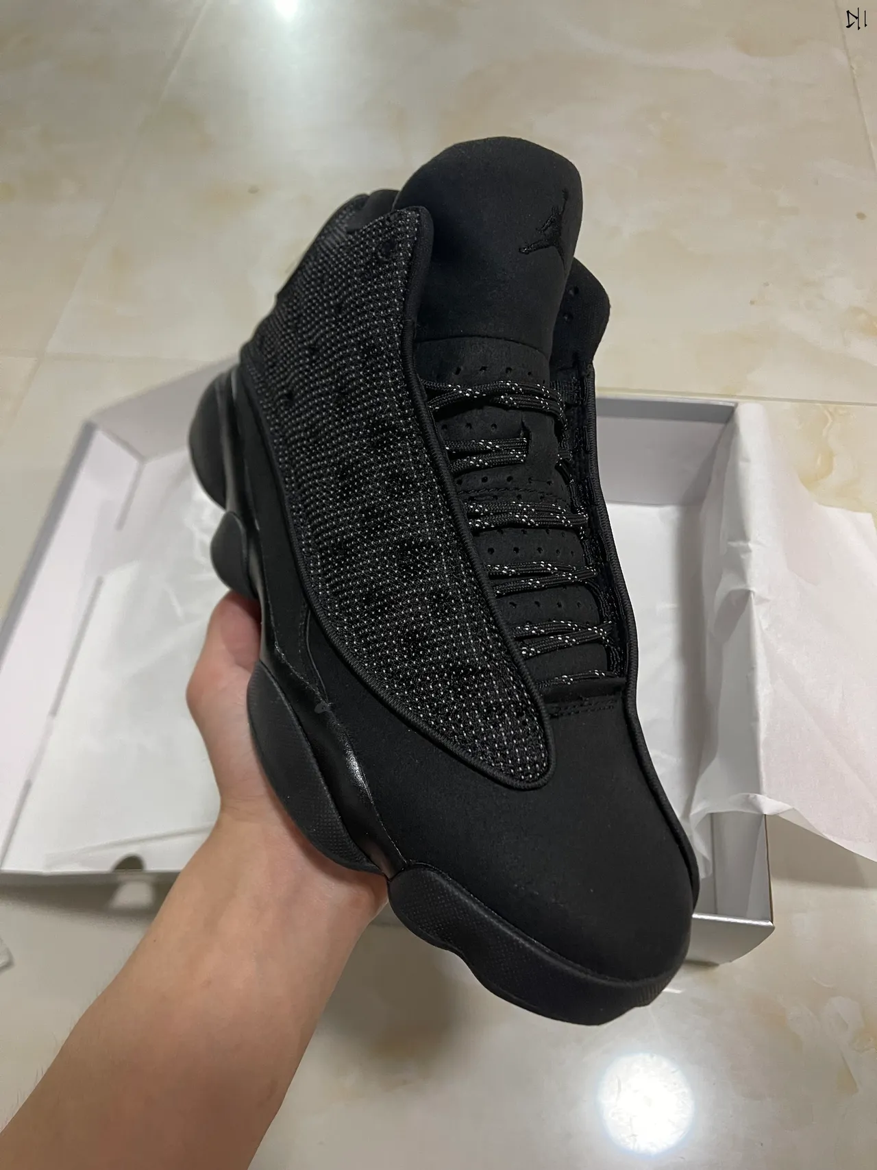 Chaussures de basketball Air Jordan 13 noir monochrome 2