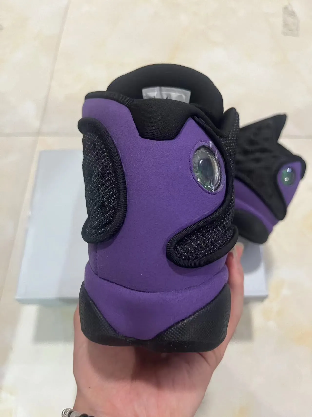 Air Jordan 13 أحذية كرة السلة أسود وبنفسجي 8