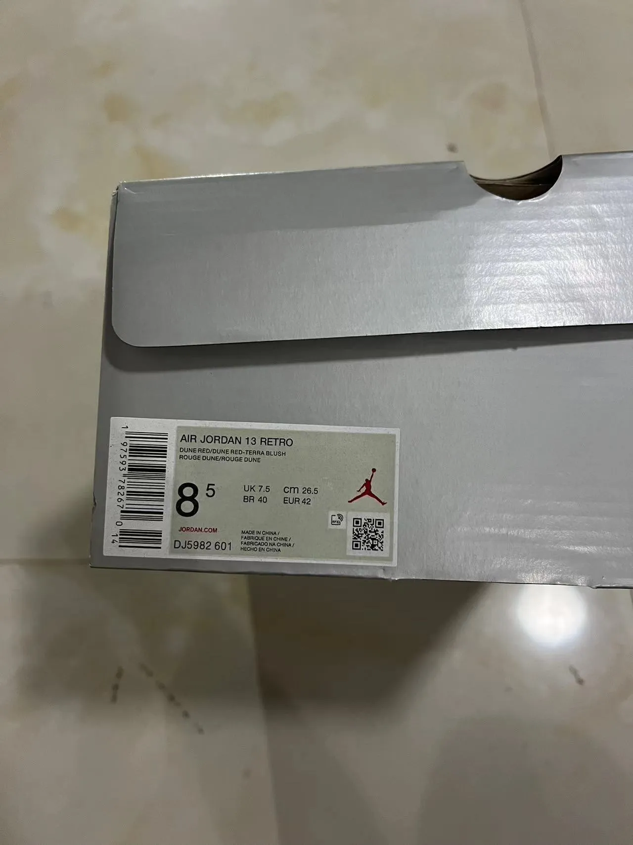 Tênis de basquete Air Jordan 13 bordô pêssego branco 7