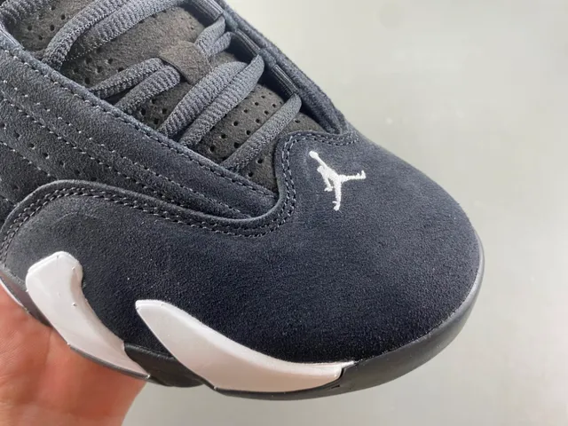 Air Jordan 14 Zapatos de Baloncesto Negro Blanco 2
