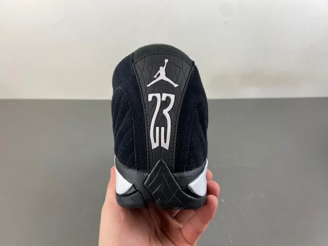Air Jordan 14 Zapatos de Baloncesto Negro Blanco 4