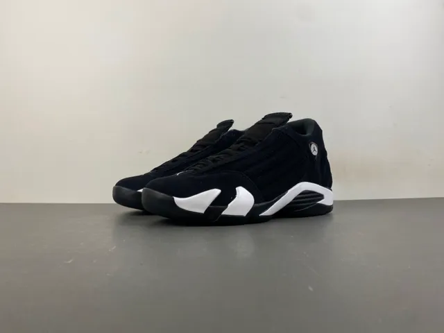 Air Jordan 14 Zapatos de Baloncesto Negro Blanco 10