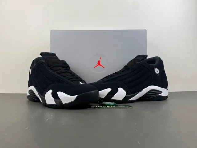 Air Jordan 14 Zapatos de Baloncesto Negro Blanco 13