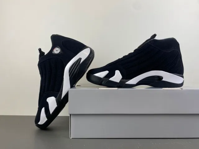 Air Jordan 14 Zapatos de Baloncesto Negro Blanco 14