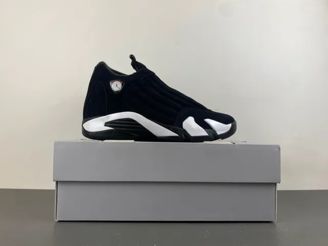 Air Jordan 14 Zapatos de Baloncesto Negro Blanco 15