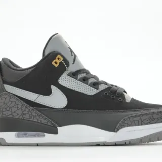 Air Jordan 3 Tênis de Basquete Preto Cimento Cinza