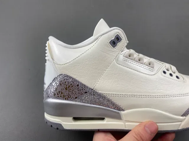 Air Jordan 3 Off-White Silver Elephant Basketball Shoes 3