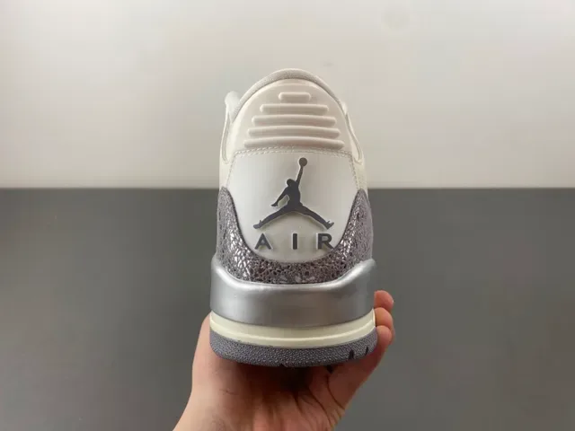 Air Jordan 3 Off-White Silver Elephant Basketball Shoes 4