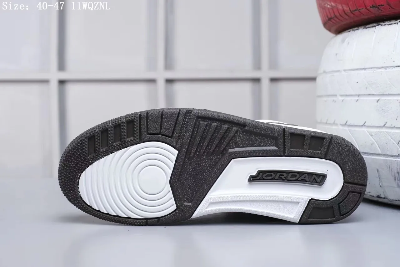 Air Jordan 3 सफेद हाथी प्रिंट बास्केटबॉल जूते 6