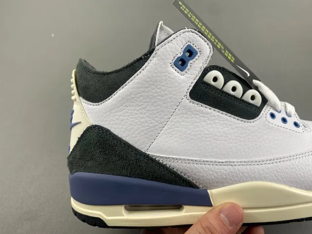 Air Jordan 3 白色 海军蓝 黑色 米色 篮球鞋 9