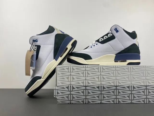 Air Jordan 3 白色 海军蓝 黑色 米色 篮球鞋 20