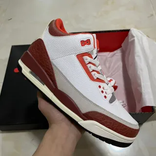 Air Jordan 3 白红象纹篮球鞋
