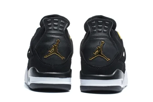Air Jordan 4 Preto e Dourado Tênis de Basquete 2