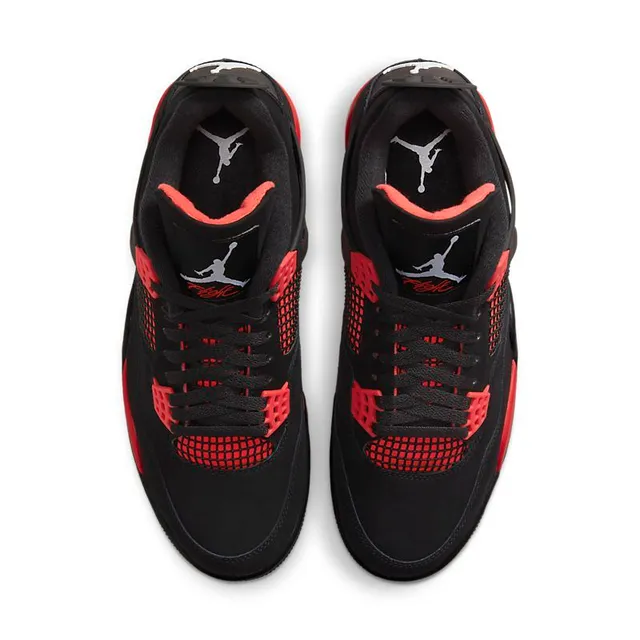 Zapatillas de baloncesto Air Jordan 4 negro y rojo universitario 4