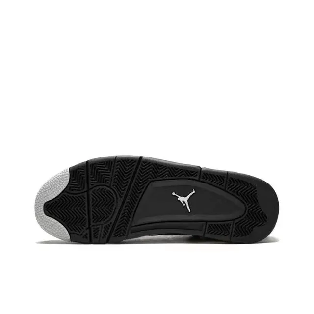 Tênis de basquete Air Jordan 4 preto e branco salpicado 2