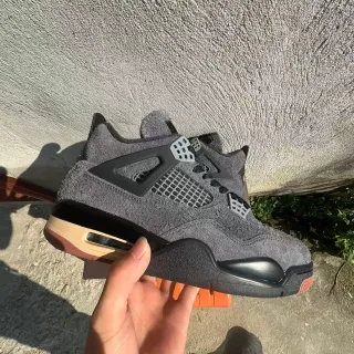Air Jordan 4 Gray Black Beige Orange Basketball Shoes — Air Jordan Basketball Shoes photo from the Yupoo catalog