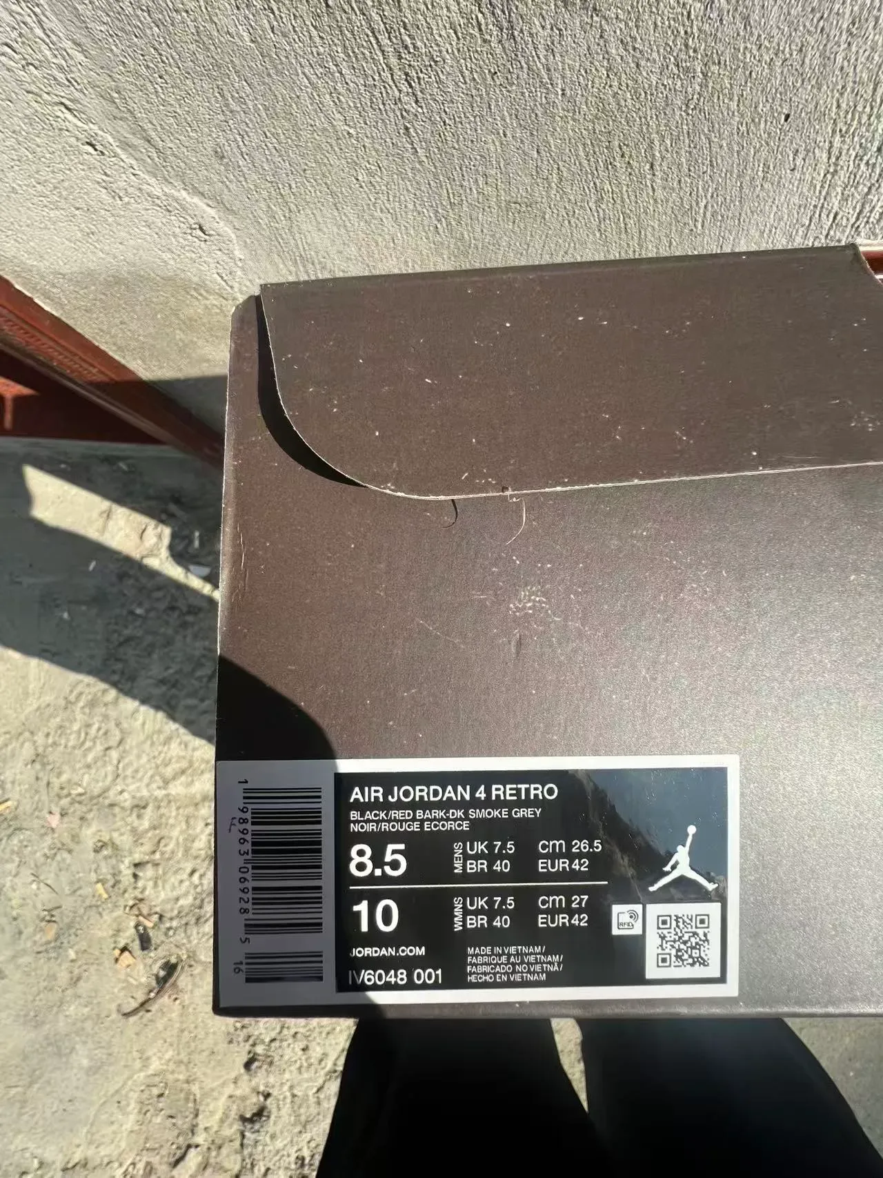 Air Jordan 4 Gray Black Beige Orange Basketball Shoes 10