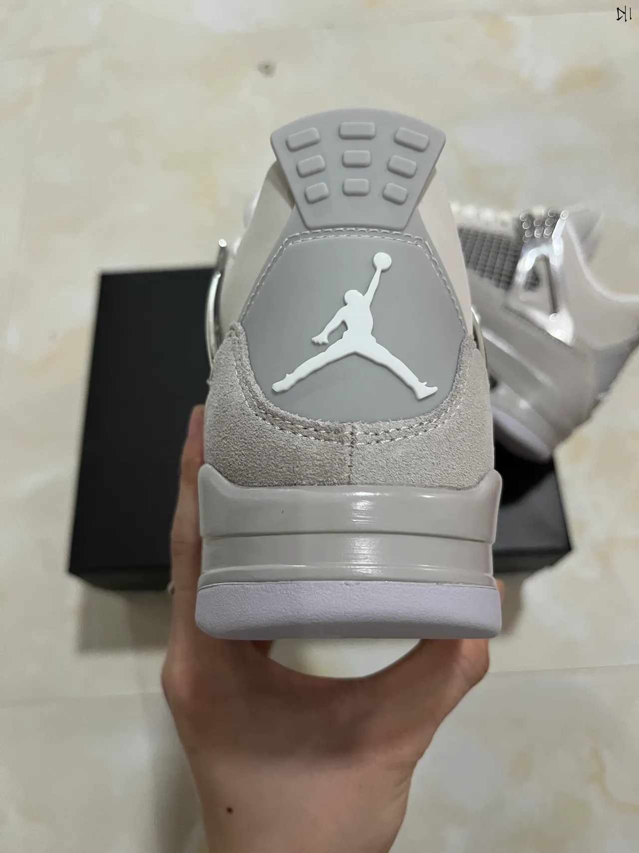 Air Jordan 4 হালকা ধূসর মেটালিক সিলভার বাস্কেটবল জুতো 8