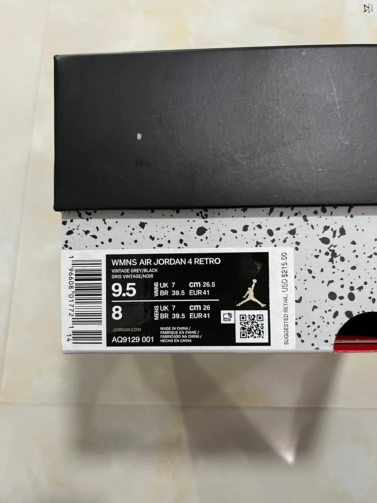 Air Jordan 4 হালকা ধূসর মেটালিক সিলভার বাস্কেটবল জুতো 10
