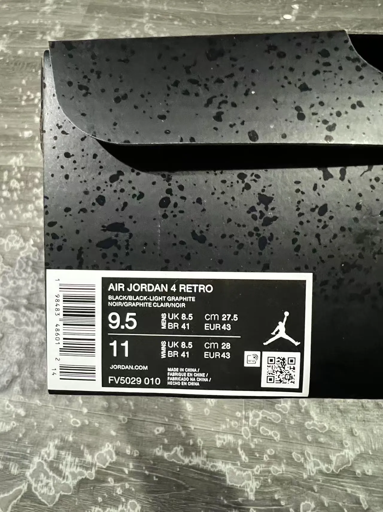 Air Jordan 4 monocromo negro zapatos de baloncesto 11